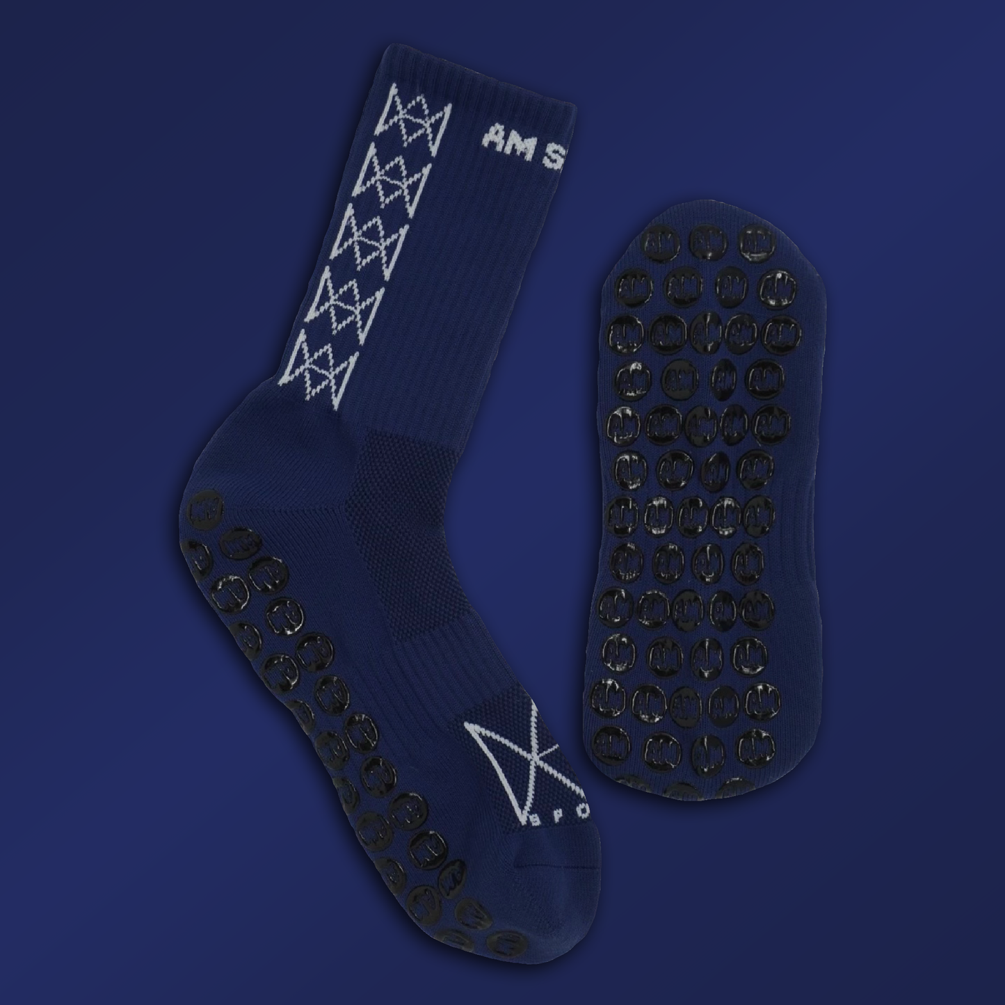 AM SPORTS GRIP SOCKS 1.0 (Navy Blue)